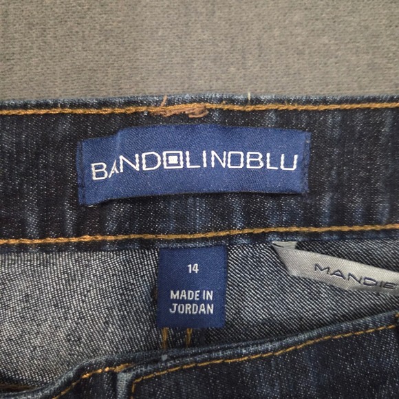 Bandolino Blu Mandie Classic Fit Jeans Womens 14 Dark Wash Straight Leg Denim - Picture 7 of 9